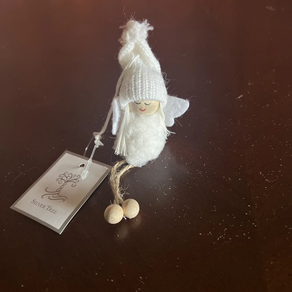 silver‎ tree holiday Mini Angle  ornament Christmas Decor Home Or Office